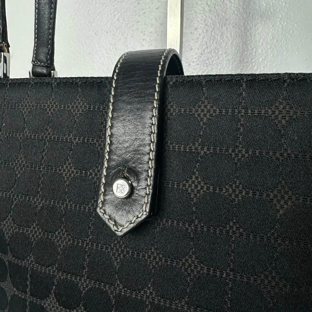 Kate Spade Bag Vintage Tote Shoulder Bag Nylon Fabric Leather Black